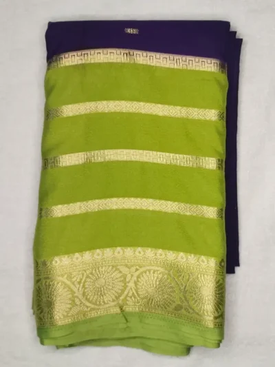 Soft Silk Purple Haze Color With Satin Light Olive Border