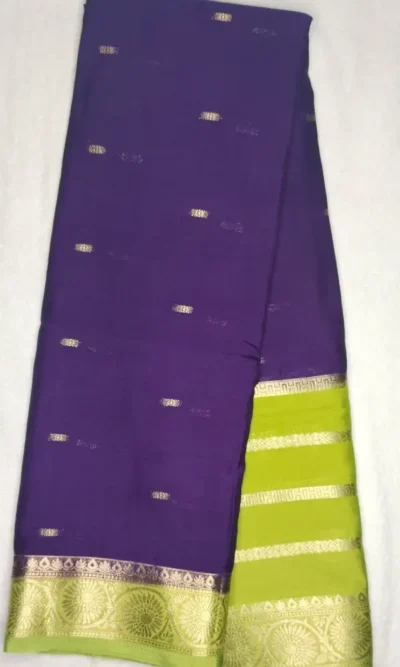 Soft Silk Purple Haze Color With Satin Light Olive Border