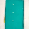 1000290530 Soft Silk Dark Cyan Color With Satin Sheen Gold Border