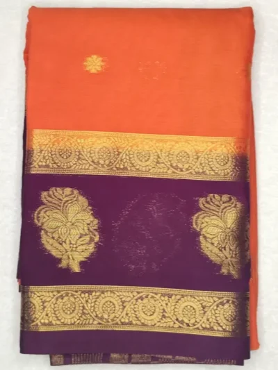1000290569 Anushree Butta Orange Color with Maroon Border