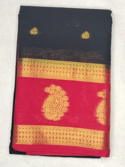 Anushree Butta Green Color with Red Border