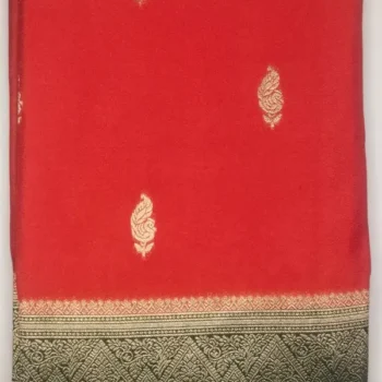 1-IMG_20260125_133033 Pure Semi Silk Red Color With Green Border