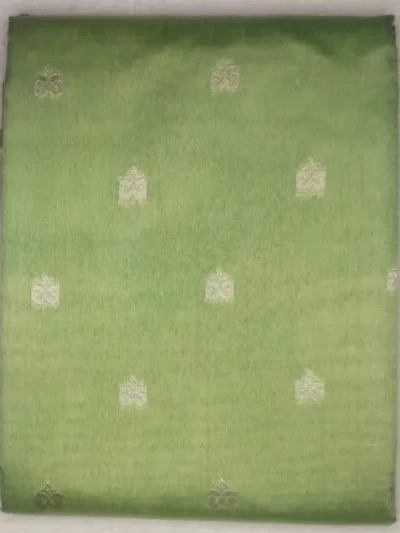 Karunadu Sarees Avocado Drab Color With Green Border