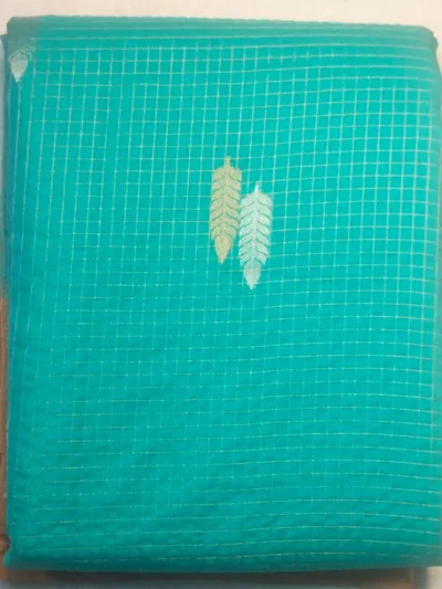 Premium Silk Sarees Light Sea Green Color With Jaggery Border