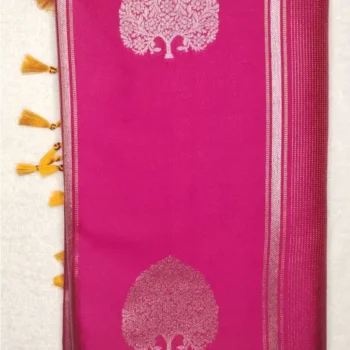 1-IMG_20260126_150340 Pure Soft Silk Rosey Color With Gold Border