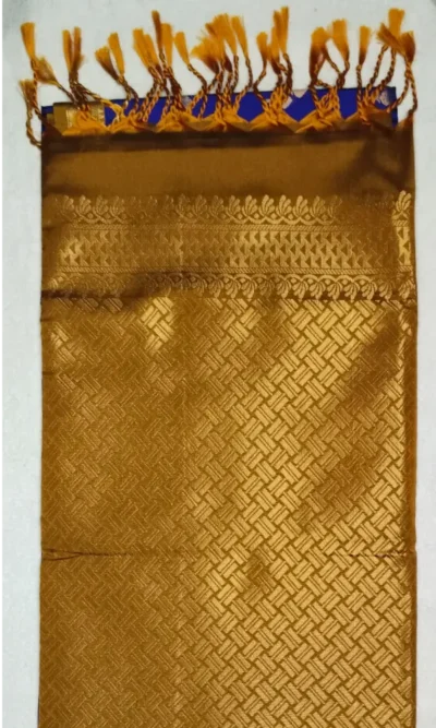 10-IMG_20260126_153753 Pure Soft Silk Purply Blue Color With Gold Border