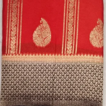 1000290325 Semi Silk Lucky Red Color With Bleached Cedar Border