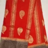 1000290327 Semi Silk Lucky Red Color With Bleached Cedar Border