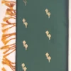 Pure Soft Silk Charleston Green Color With Gold Border