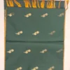 Pure Soft Silk Charleston Green Color With Gold Border
