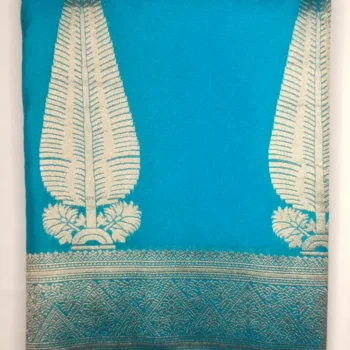 2-IMG_20260125_132226 Pure Semi Silk Vintage Purple Color With Morpho Blue Border