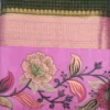 Premium Silk Sarees Silent Black Color With Pink Border