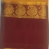 Premium Silk Saree Dark Fawn Color With Maroon Border