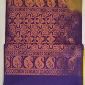 25-IMG_20260126_144823 Pure Soft Silk Bold Yellow Color With Cool Purple Border