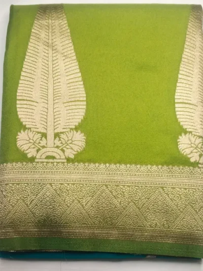 3-IMG_20260125_133550 Pure Semi Silk Dark Cyan Color With Marsh Border