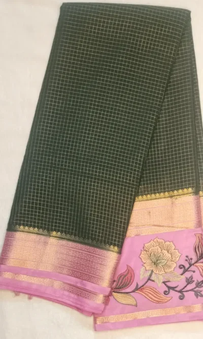 3-IMG_20260125_153054 Premium Silk Sarees Green Color With Pink Border