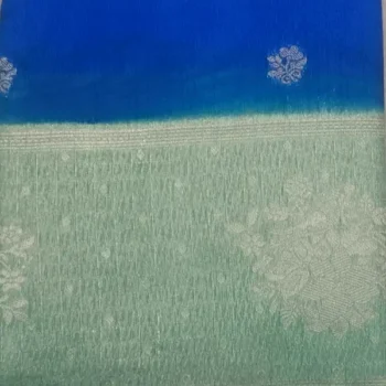 3-IMG_20260125_160356 Karunadu Sarees Israel Blue Color With Laurel Border