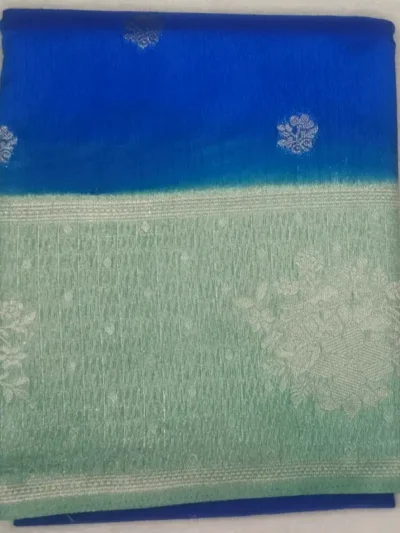 3-IMG_20260125_160356 Karunadu Sarees Israel Blue Color With Laurel Border