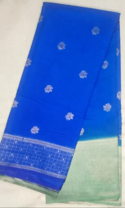 3-IMG_20260125_160555 Karunadu Sarees Israel Blue Color With Laurel Border