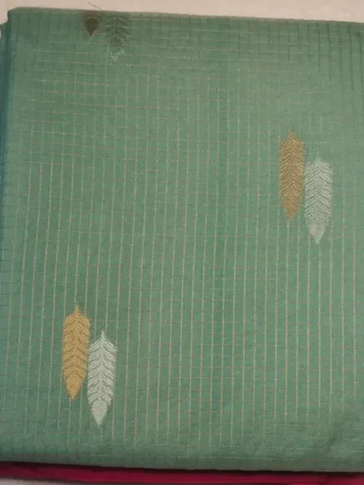 Premium Silk Sarees Battleship Gray Color With Tart Cherry Border