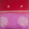 Karunadu Sarees Shiny Burgundy Color With Lavender Magenta Border