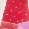 Karunadu Sarees Shiny Burgundy Color With Lavender Magenta Border
