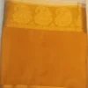 Premium Silk Sarees Light Khaki Color With Orange Brown Border