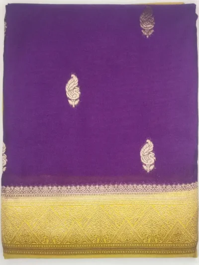 5-IMG_20260125_134049 Pure Semi Silk Balance Purple Color With Gold Border