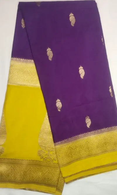 5IMG_20260125_134531 Pure Semi Silk Balance Purple Color With Gold Border