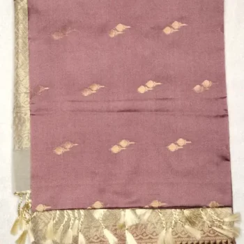 6-IMG_20260126_151838 Pure Soft Silk Matte Old Rose Color With Warm Gray Border