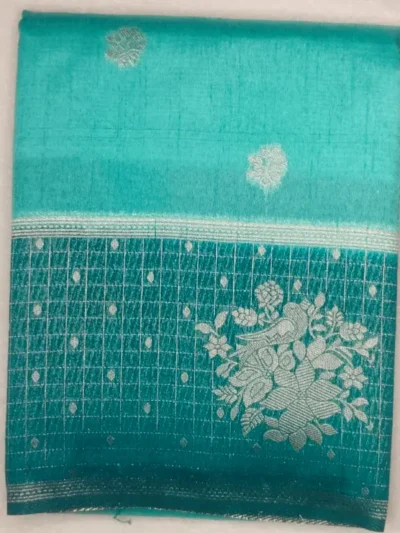 7-IMG_20260125_161321 Karunadu Sarees Charming Teal Color With Sea Green Black Border