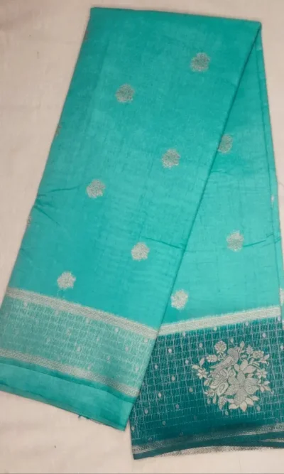 7-IMG_20260125_161409 Karunadu Sarees Charming Teal Color With Sea Green Black Border